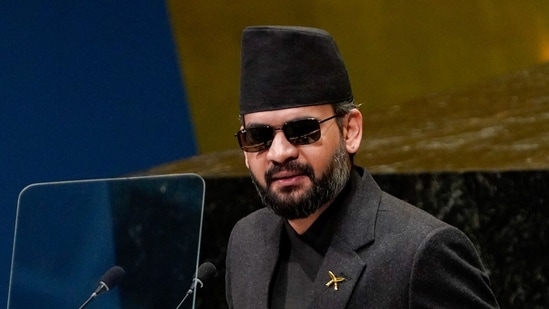 Nepal PM Balendra Shah tells UN climate change is destabilising fragile Himalayan ecology. (Bloomberg)