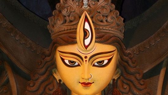 A representative image of durga idol.