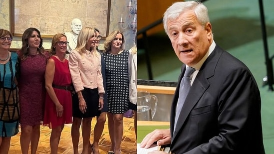 Antonio Tajani's remarks kindled a fierce reaction from the opposition politicians and a protest in the Italian Senate, where female opposition senators appeared in short skirts. (Instagram/@lamalp/Bloomberg)