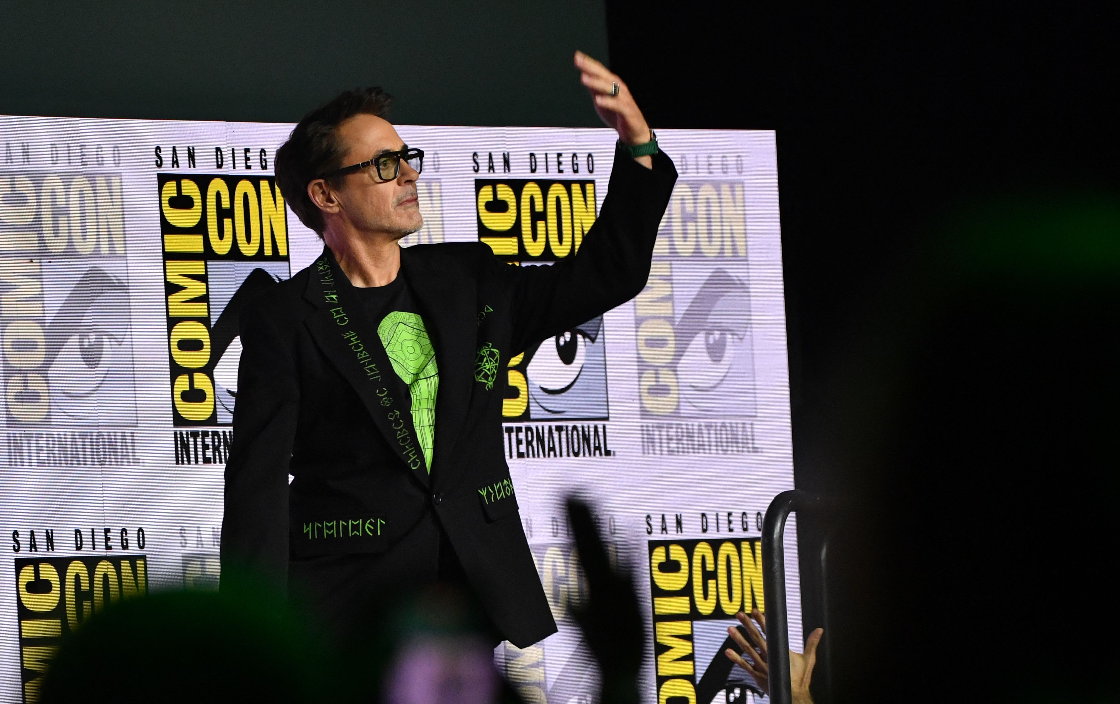US actor Robert Downey Jr. attends the Marvel panel during Comic-Con International in San Diego, California, on July 25, 2026. (Photo by Chris DELMAS / AFP) (AFP) US actor Robert Downey Jr. attends the Marvel panel during Comic-Con International in San Diego, California, on July 25, 2026. (Photo by Chris DELMAS / AFP) (AFP)