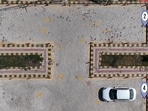 Aerial view of the hi-tech testing track equipped with CCTV cameras and sensors. (HT Photo)