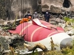 Wreckage of the crashed Air India plane AI-171 in Ahmedabad, Gujarat.