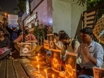 Another demand was the resignation of IIT-Bombay director Shireesh Kedare. (HT Photo)