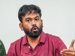 Cockroach Janta Party Founder Abhijeet Dipke addresses a press conference.