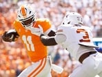 Faizon Brandon was forced to leave the game against Texas for a brief period in the second quarter.