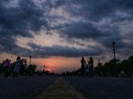 Gram it: Stunning sunsets have been unfolding over Kartavya Path, in Delhi. This one created a striking silhouette of visitors against the evening glow. Meanwhile, the India Meteorological Department has issued a forecast of cloudy skies accompanied by gusty winds in the city for today.