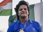 India's Shafali Verma poses with the gold medal after the women's T20I final against Sri Lanka in the Asian Games in Aichi-Nagoya. (PTI) India's Shafali Verma poses with the gold medal after the women's T20I final against Sri Lanka in the Asian Games in Aichi-Nagoya. (PTI)