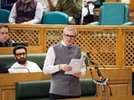 J&K CM Omar Abdullah speaks as he introduces the resolution on Day 4 of the autumn session in Srinagar on Friday. (ANI)