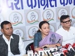 UP Congress leaders held a press conference in Lucknow on Saturday. (Sourced)