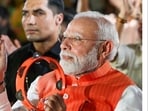 Hanuman Ansh director greeted PM Narendra Modi at the bhajan programme.