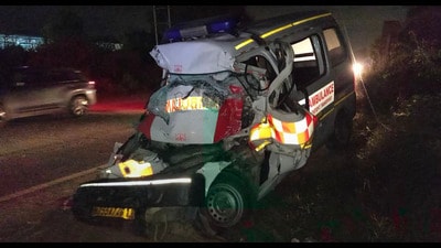 An FIR was registered against the trailer driver on the deceased couples’ son’s complaint. (HT Photo)