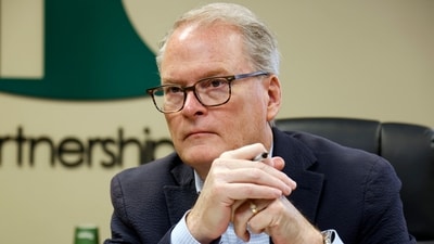 Democratic U.S. senatorial candidate Adam Hamilton of Kansas slammed ICE activities in the state amid reports of the beef industry being disrupted as a result. (AP Photo)