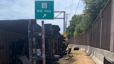 Southbound lanes of Dallas North Tollway, between Walnut Hill Lane and Northwest Highway closed from 6-vehicle accident. (Dallas Fire Rescue) Southbound lanes of Dallas North Tollway, between Walnut Hill Lane and Northwest Highway closed from 6-vehicle accident. (Dallas Fire Rescue)