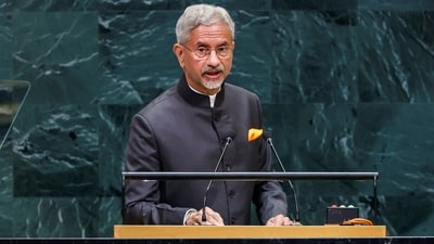 External affairs minister Subrahmanyam Jaishankar addresses the 81st United Nations General Assembly at UN headquarters in New York City, US, September 26, 2026. (REUTERS)