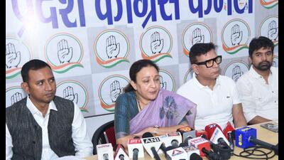 UP Congress leaders held a press conference in Lucknow on Saturday. (Sourced)