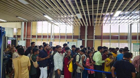 Pune Metro recorded 4,832,915 passengers travelling on its network between September 14 and September 25 during this year’s Ganeshotsav. (HT)