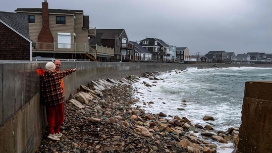 A powerful nor'easter is causing widespread flooding and power outages across the northeastern United States. (AFP)
