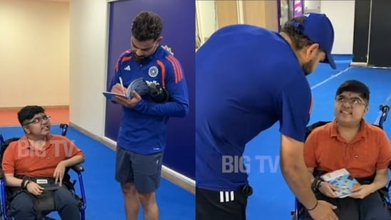 Rohit Sharma and Virat Kohli met a specially-abled kid