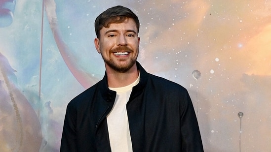 American YouTuber Jimmy Donaldson, aka MrBeast poses during a promotional event for the upcoming Indian Hindi-language epic mythological film 'Ramayana: Part 1' in Mumbai on September 26, 2026. (Photo by Sujit JAISWAL / AFP)