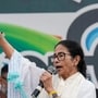 ‘ভ্যানিশ কুমার মাস্ট গো,.. ওরা বাংলা দখল করেছে, আমরা দিল্লি দখল করব’, ফের মঞ্চ থেকে চেনা মেজাজে মমতা!(PTI Photo/Swapan Mahapatra)(PTI09_26_2026_000329A)