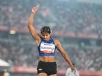 Ancy Sojan won silver in the women's long jump event. 