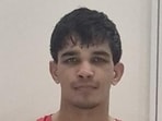 Ankush Panghal, India’s 80kg boxer, who reached the semi-finals at the Aichi-Nagoya Asian Games to be assured of at least a bronze. (Boxing India)