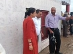 Barabanki district authorities at the soil erosion site (Sourced)