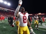 USC linebacker Desman Stephens II was ejected after a controversial targeting hit that injured Oregon quarterback Dante Moore.