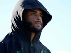 Dante Moore was taken off the field on a stretcher after getting hit from USC linebacker Desman Stephens. 