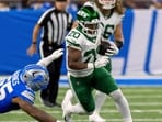Breece Hall picked up an injury in the fourth quarter.(IMAGN IMAGES via Reuters Connect)