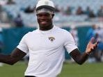 Travis Hunter is a 23-year-old Jaguars two-way star, married to Leanna Lenee, with a son and an estimated multimillion-dollar net worth. (AP Photo/Kelly Jordan)