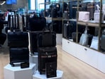 A luggage store inside an airport terminal.