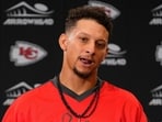 Kansas City Chiefs quarterback Patrick Mahomes speaks to the media on Sept. 20.
