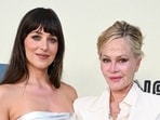 Actor Dakota Johnson  with mom Melanie Griffith