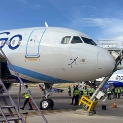 Indigo flight suffered tail strike.