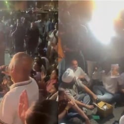 A massive protest was held in Tilak Nagar against the alleged hooliganism of BJP government minister Parvesh Verma.