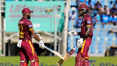 Being put into bat first, West Indies got off to a flying start with a 135-run opening stand between John Campbell and Justin Greaves (PTI) Being put into bat first, West Indies got off to a flying start with a 135-run opening stand between John Campbell and Justin Greaves (PTI)