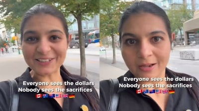 An Indian woman in Canada shared the unseen sacrifices behind earning and living abroad. (Instagram/kanutalescanada) An Indian woman in Canada shared the unseen sacrifices behind earning and living abroad. (Instagram/kanutalescanada)