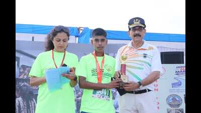 The trophies with certificates and prizes were distributed by ASP, Udhampur, Sandeep Bhat, IPS, in presence of enthusiastic athletes and locals. (HT) The trophies with certificates and prizes were distributed by ASP, Udhampur, Sandeep Bhat, IPS, in presence of enthusiastic athletes and locals. (HT)