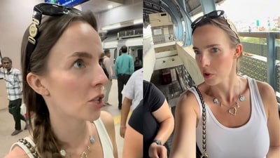 Russian woman shares her first Jaipur Metro experience. (Instagram/@vera__india)