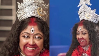 মিষ্টি সুস্মিতা ধরা দিলেন কালী সাজে