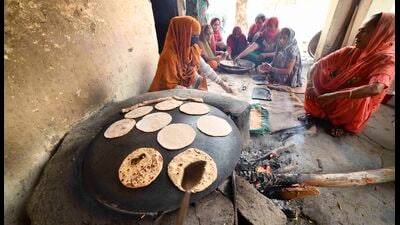 Workers preparing mid day meal for students in Ludhiana. (HT Phtoto) Workers preparing mid day meal for students in Ludhiana. (HT Phtoto)