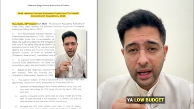 In his intervention, Chadha had questioned the prevalence of 28-day recharge cycles, which require consumers to recharge 13 times over a 12-month period if they maintain uninterrupted service. (X Screengrab/@raghav_chadha) In his intervention, Chadha had questioned the prevalence of 28-day recharge cycles, which require consumers to recharge 13 times over a 12-month period if they maintain uninterrupted service. (X Screengrab/@raghav_chadha)