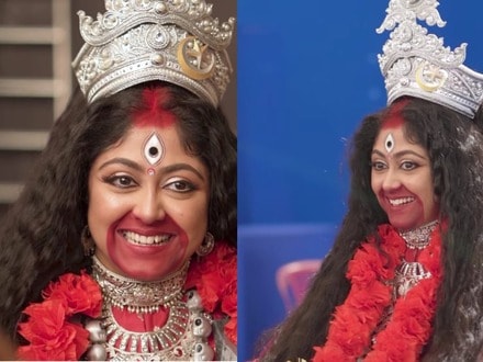মিষ্টি সুস্মিতা ধরা দিলেন কালী সাজে