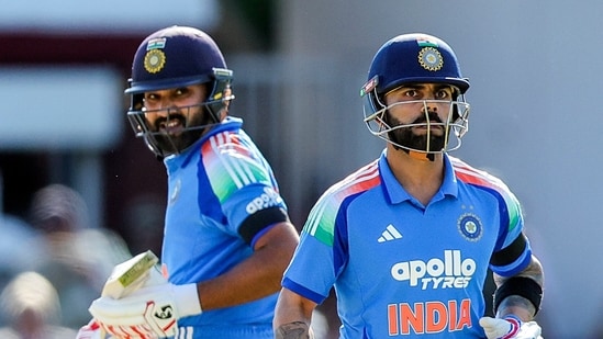 Rohit Sharma and Virat Kohli in action!