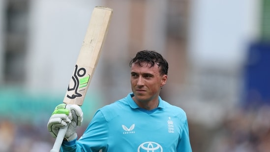 Tom Banton walks after losing his wicket.