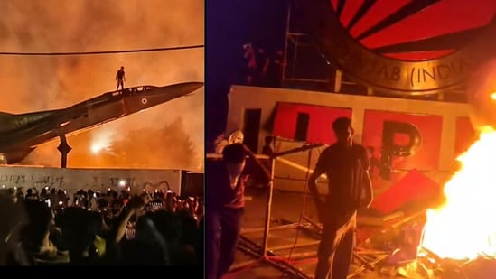 LPU students went on a rampage over the rumours, police said. (HT photos/sourced)
