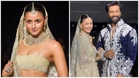 Alia Bhatt and Vicky Kaushal walks the ramp for Manish Malhotra. 