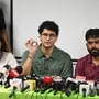 জ্ঞানেশ কুমারকে ‘জ্ঞানু’ বলে কটাক্ষ করলেন ককরোচ জনতা পার্টির (সিজেপি) সৌরভ দাস। (ছবি সৌজন্যে বিপিন কুমার হিন্দুস্তান টাইমস)