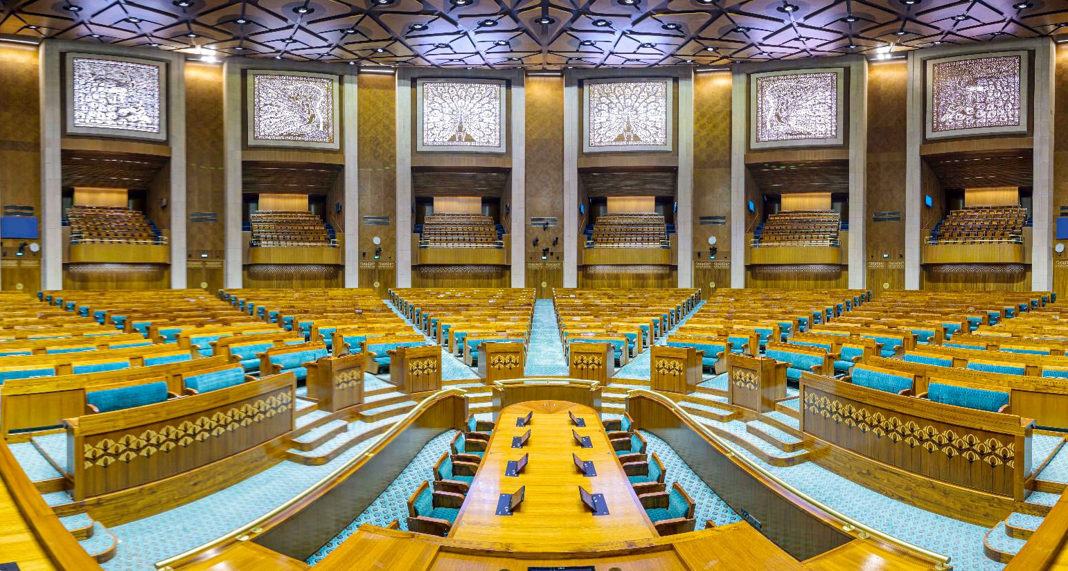 Inside the new Parliament building. (Photo courtesy: PIB)